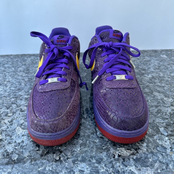 Nike Air Force 1 Low Premium Eddie Cruz. Size 12 Snake Skin “Lakers” West. main image 10